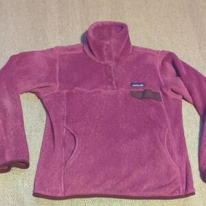 Women's Patagonia Quarter Fleece Size Small Dark Pink
